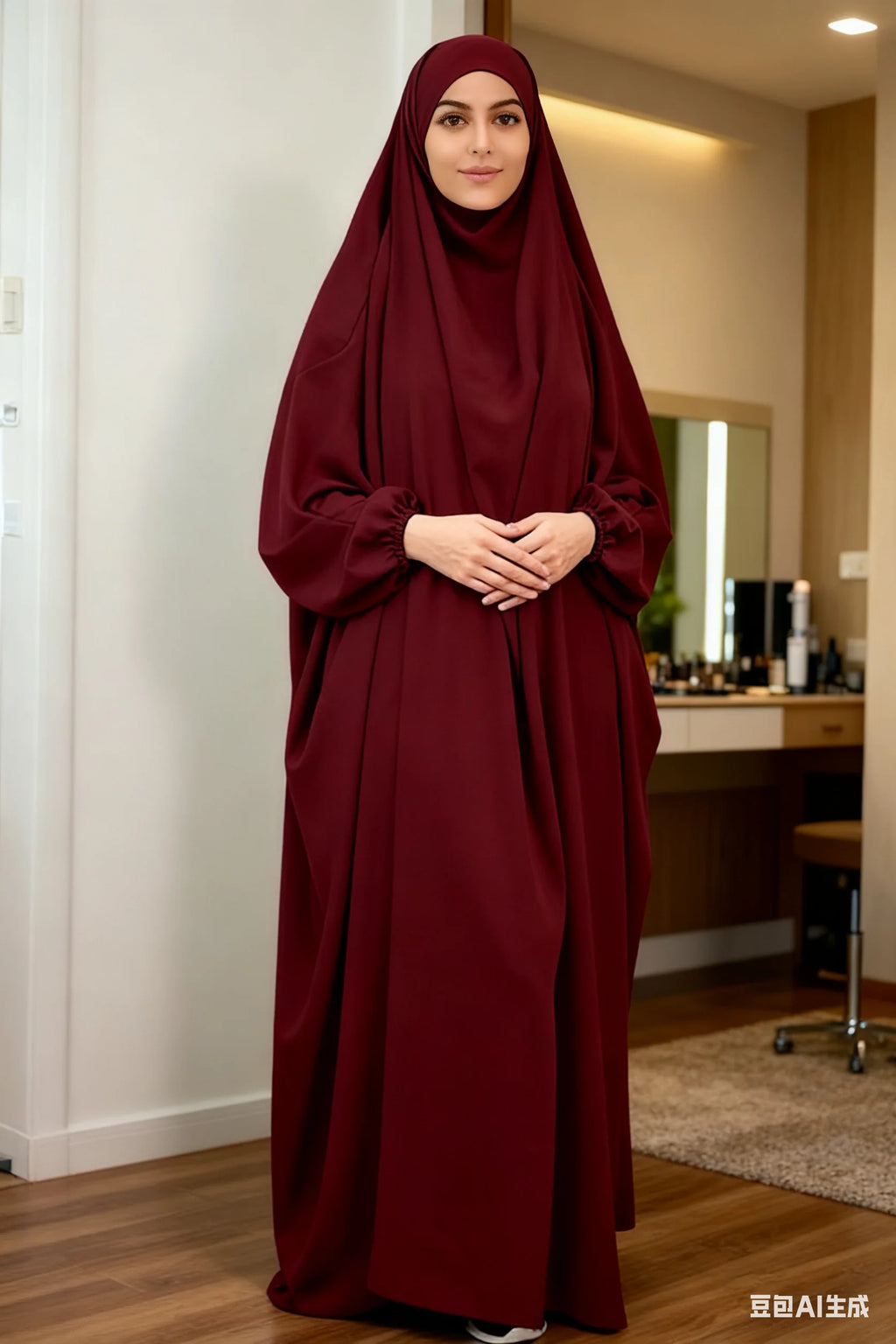 Muslim Prayer Garment Dress Wp,em Women Hijab Dress Abaya Hooded  Long Khimar Jilbab Burka Eid Abayas Gown Eid Niqab Ramadan