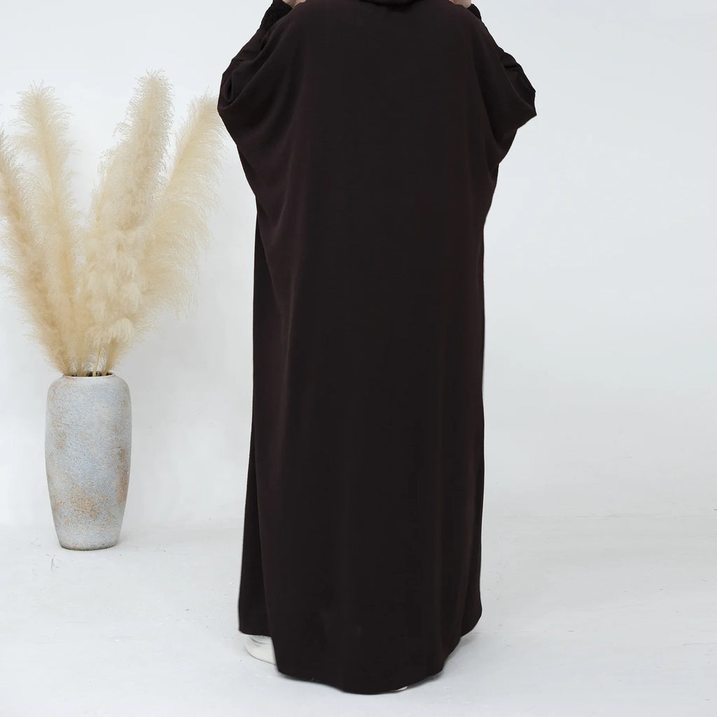2024 Clothes for Muslim Women Fashion Summer Autumn Muslim Long Sleeve Solid Color Long Abaya Hijab Dress Kaftan Abaya Dubai