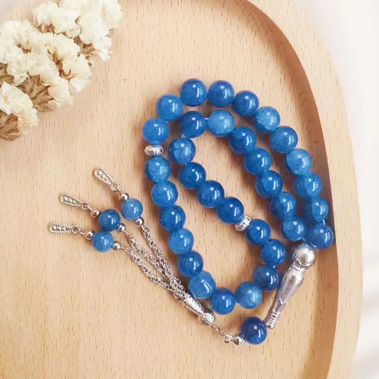 4pcs 22.50 2X FOR FREE 10mm 33 Beads Natural Stone Muslim Bracelet Jewelry Women Rosary Beads Ramadan Eid Gifts Handmade Arabic Islam Prayer Beads