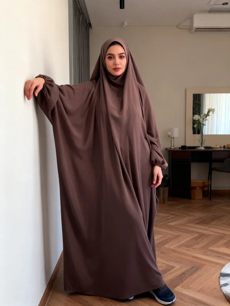 Muslim Prayer Garment Dress Wp,em Women Hijab Dress Abaya Hooded  Long Khimar Jilbab Burka Eid Abayas Gown Eid Niqab Ramadan