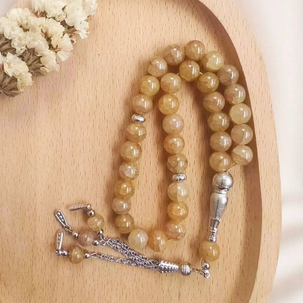 4pcs 22.50 2X FOR FREE 10mm 33 Beads Natural Stone Muslim Bracelet Jewelry Women Rosary Beads Ramadan Eid Gifts Handmade Arabic Islam Prayer Beads