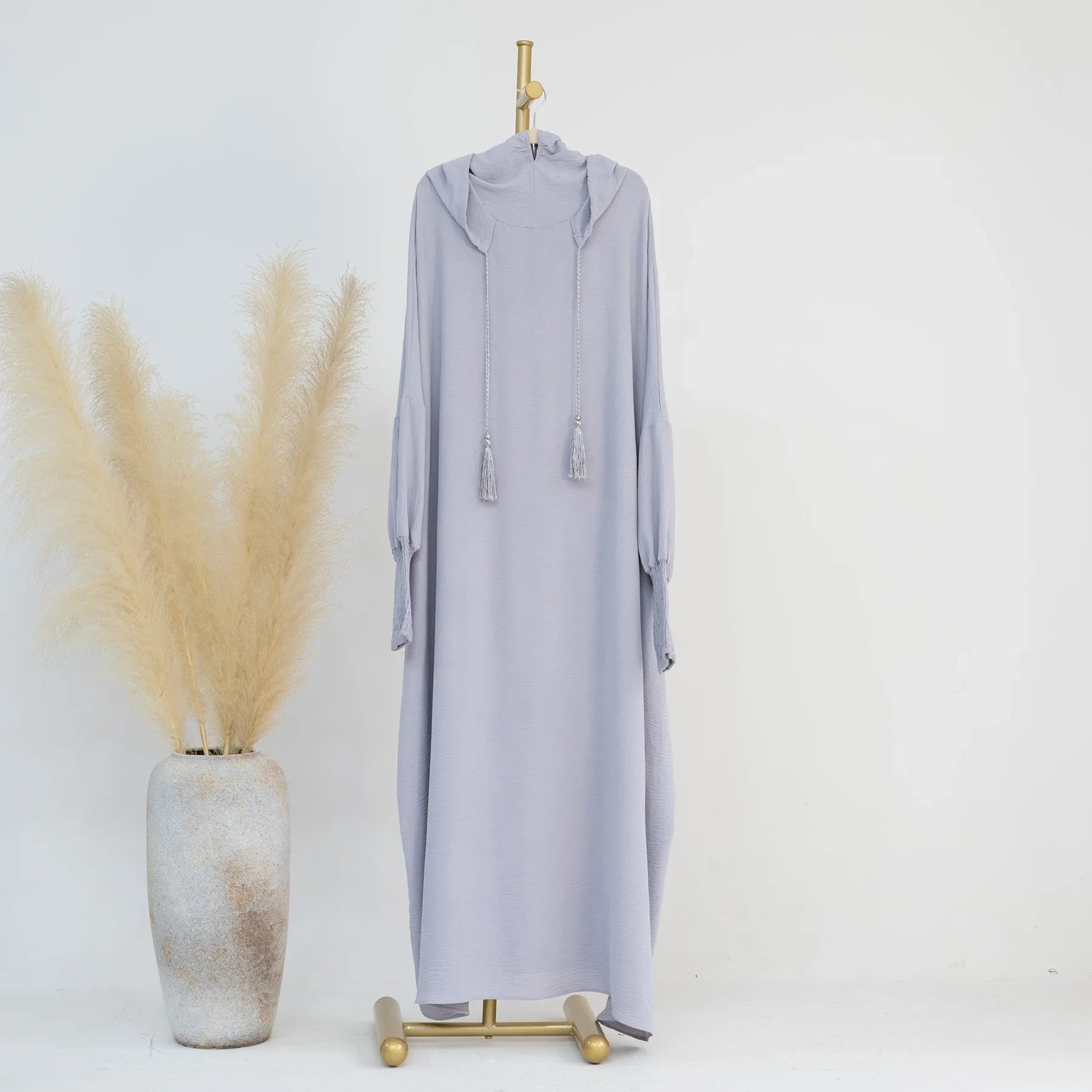 2024 Clothes for Muslim Women Fashion Summer Autumn Muslim Long Sleeve Solid Color Long Abaya Hijab Dress Kaftan Abaya Dubai