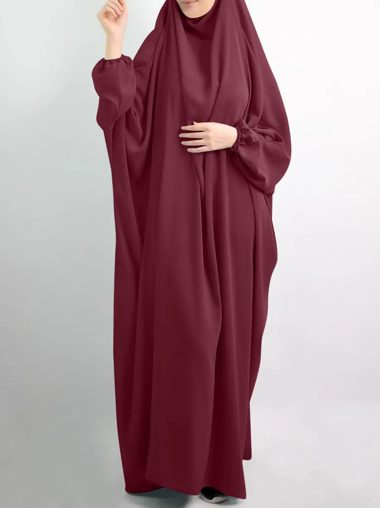 Muslim Prayer Garment Dress Wp,em Women Hijab Dress Abaya Hooded  Long Khimar Jilbab Burka Eid Abayas Gown Eid Niqab Ramadan