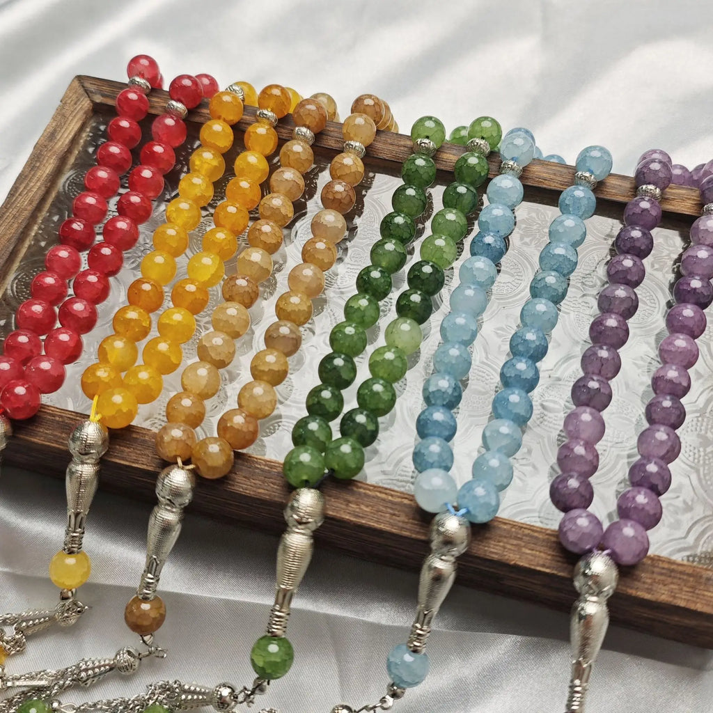 4pcs 22.50 2X FOR FREE 10mm 33 Beads Natural Stone Muslim Bracelet Jewelry Women Rosary Beads Ramadan Eid Gifts Handmade Arabic Islam Prayer Beads