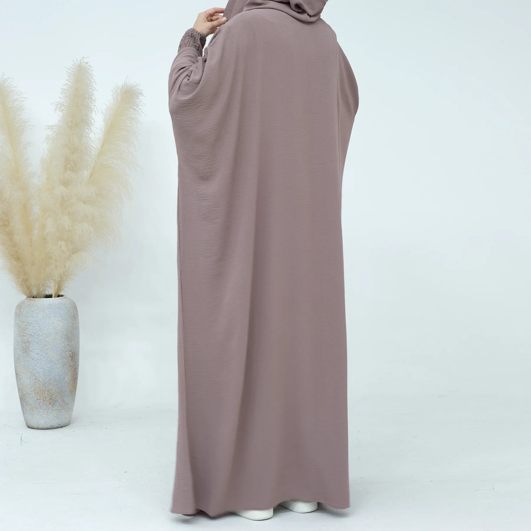 2024 Clothes for Muslim Women Fashion Summer Autumn Muslim Long Sleeve Solid Color Long Abaya Hijab Dress Kaftan Abaya Dubai