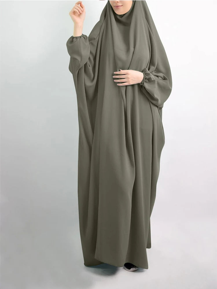 Muslim Prayer Garment Dress Wp,em Women Hijab Dress Abaya Hooded  Long Khimar Jilbab Burka Eid Abayas Gown Eid Niqab Ramadan