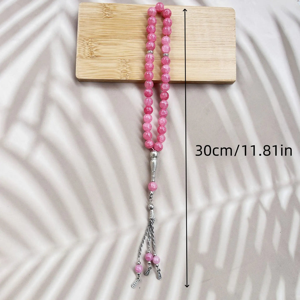 4pcs 22.50 2X FOR FREE 10mm 33 Beads Natural Stone Muslim Bracelet Jewelry Women Rosary Beads Ramadan Eid Gifts Handmade Arabic Islam Prayer Beads